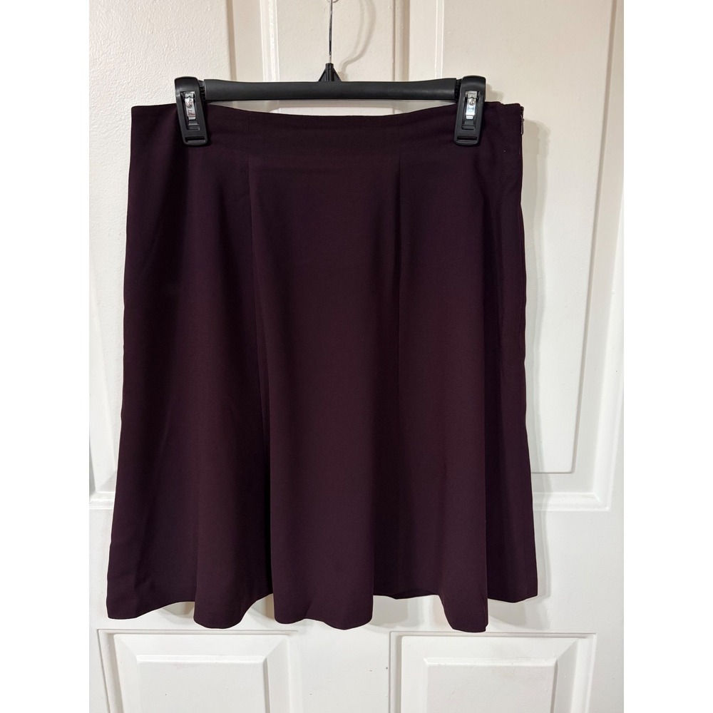 | A-Line Knee Length Skirt Size 14 || Plum Dark Purple|